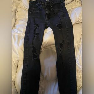 Black ripped jeans